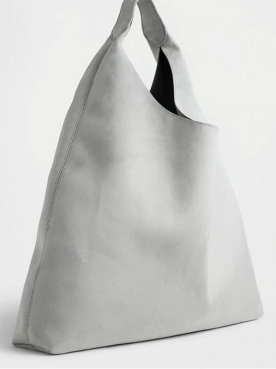 Handbags - Gap Minimalist Gray Leather Hobo Bag -